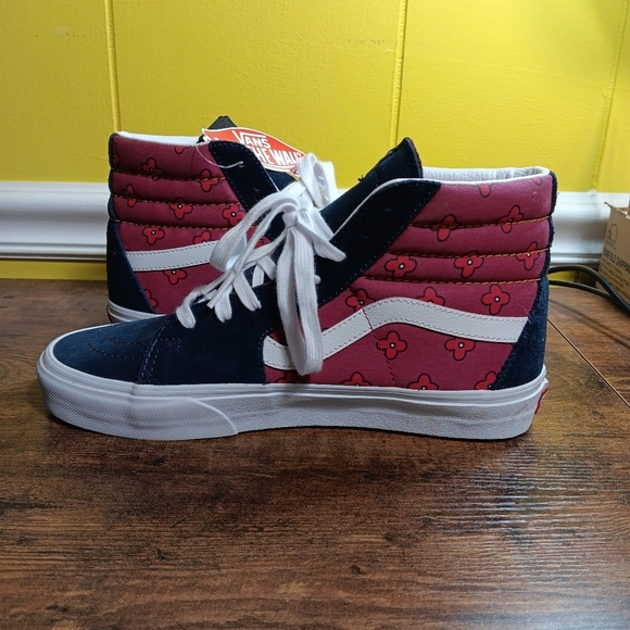 Vans Shoes Mens 7.5 Womens 9 Sk8-Hi Tie Print Suede Canvas Skateboarding - Picture 8 of 10